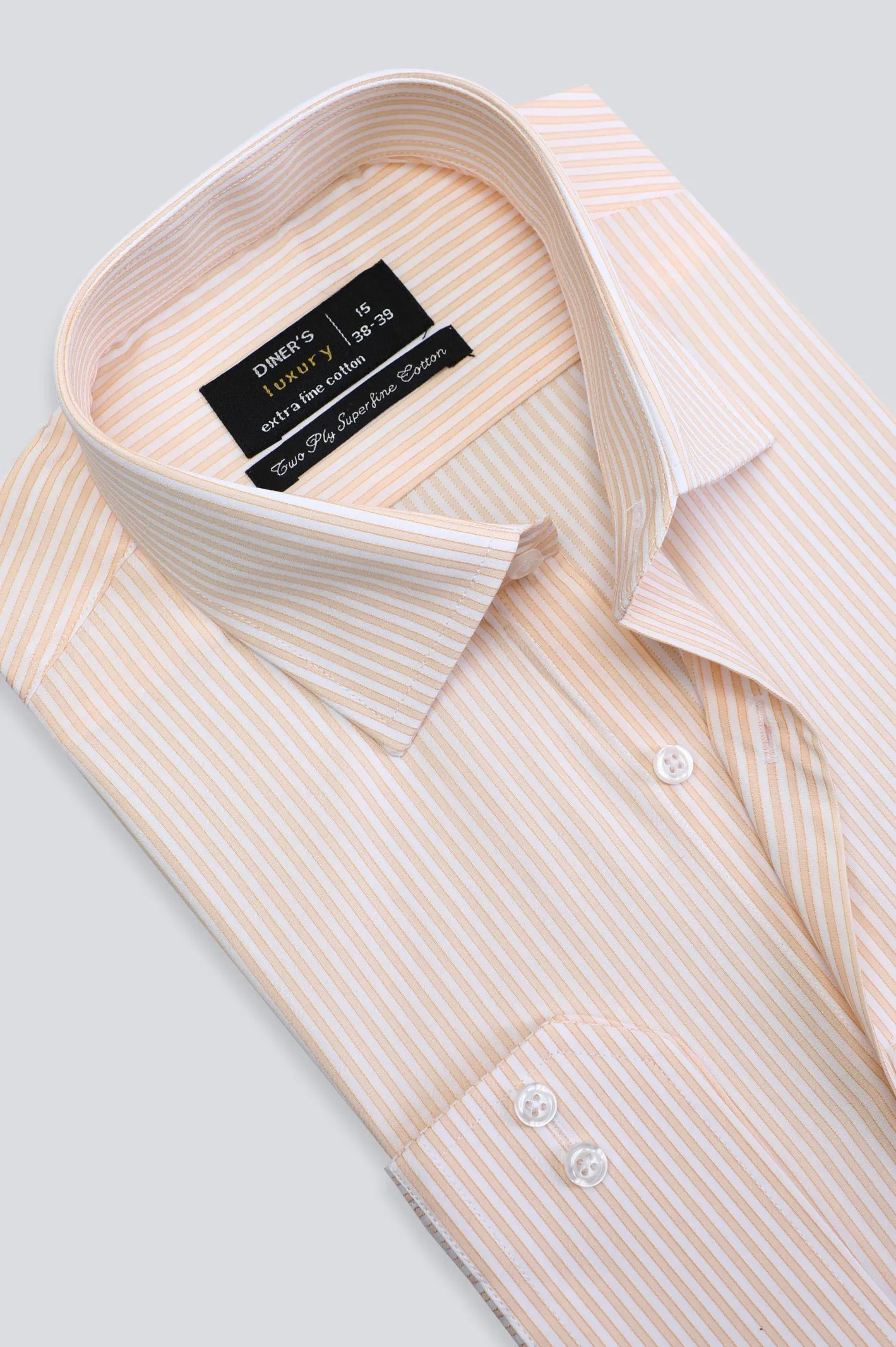 Orange Bengal Stripe Formal Shirt