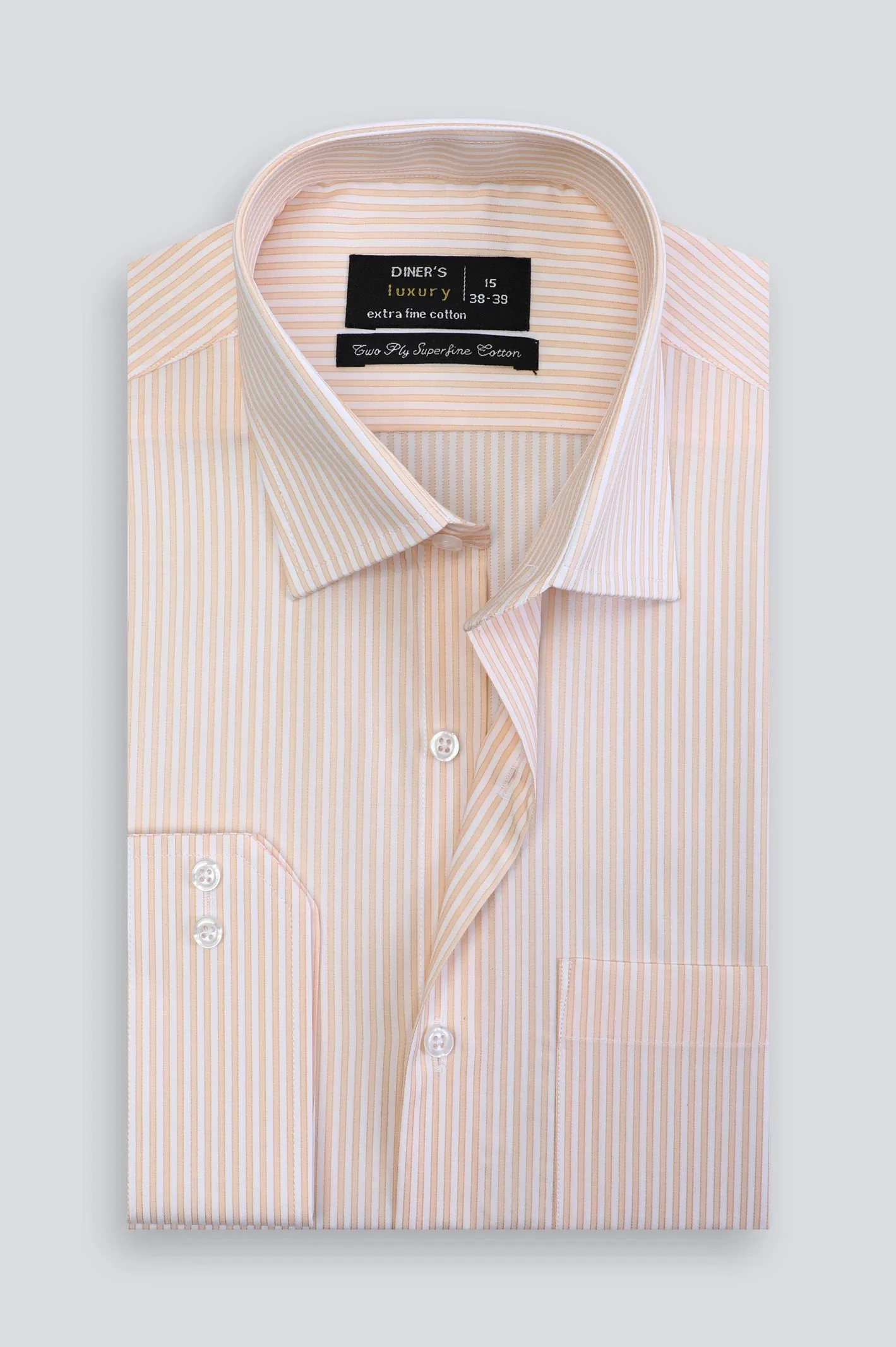 Orange Bengal Stripe Formal Shirt