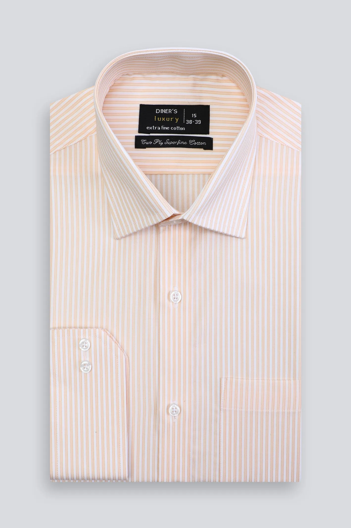 Orange Bengal Stripe Formal Shirt