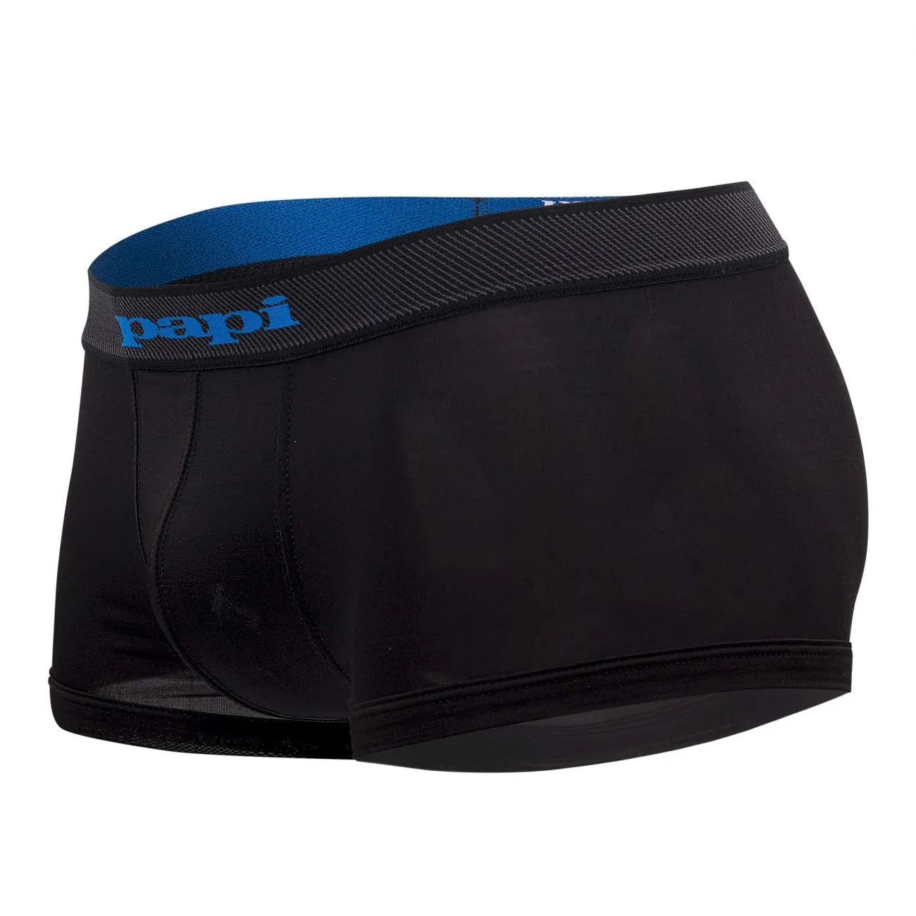 Papi 626182-968 Cool2 2PK Solid-Print Brazilian Trunks Color Black-Blue