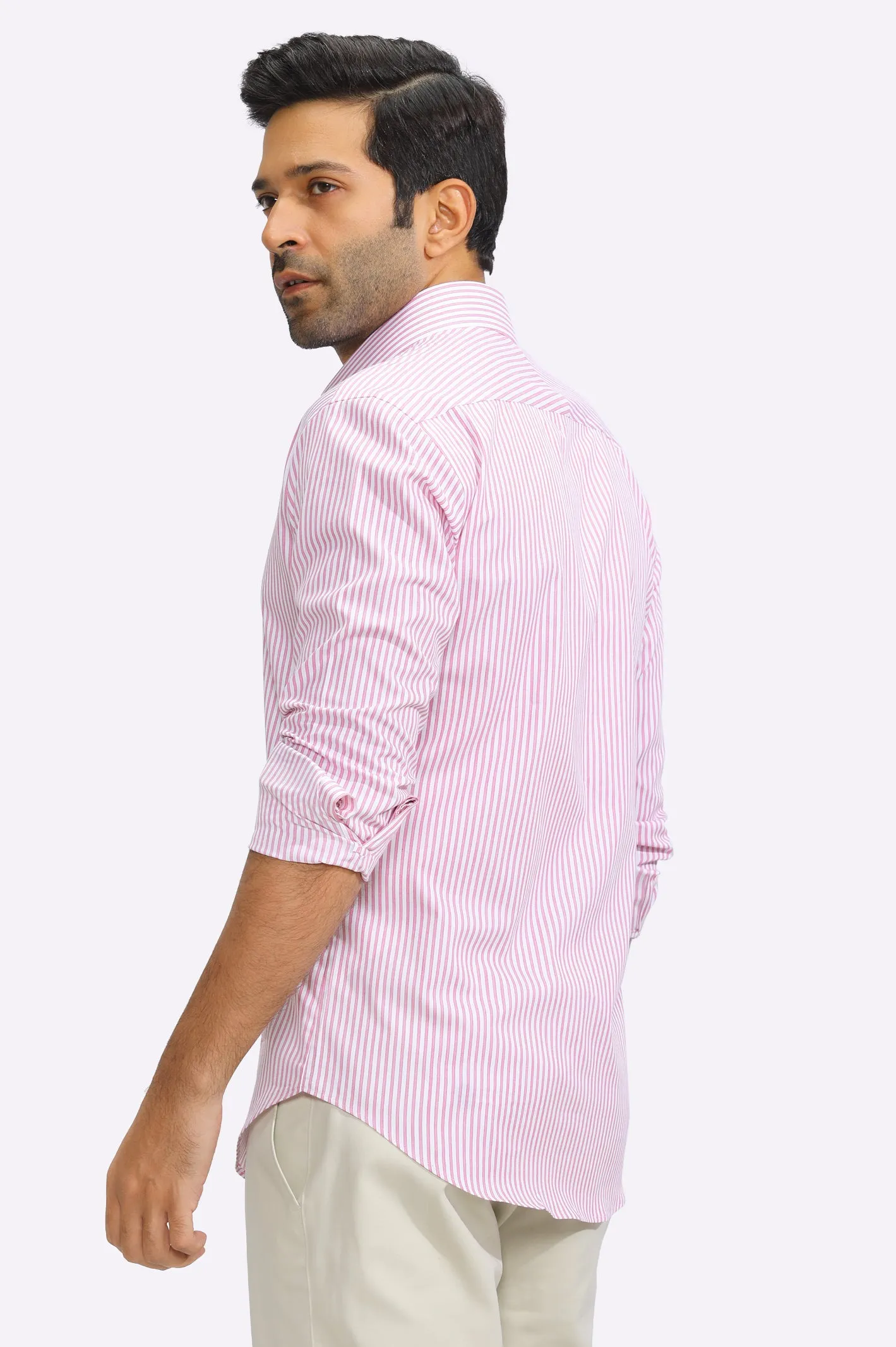 Pink Bengal Stripes Formal Shirt