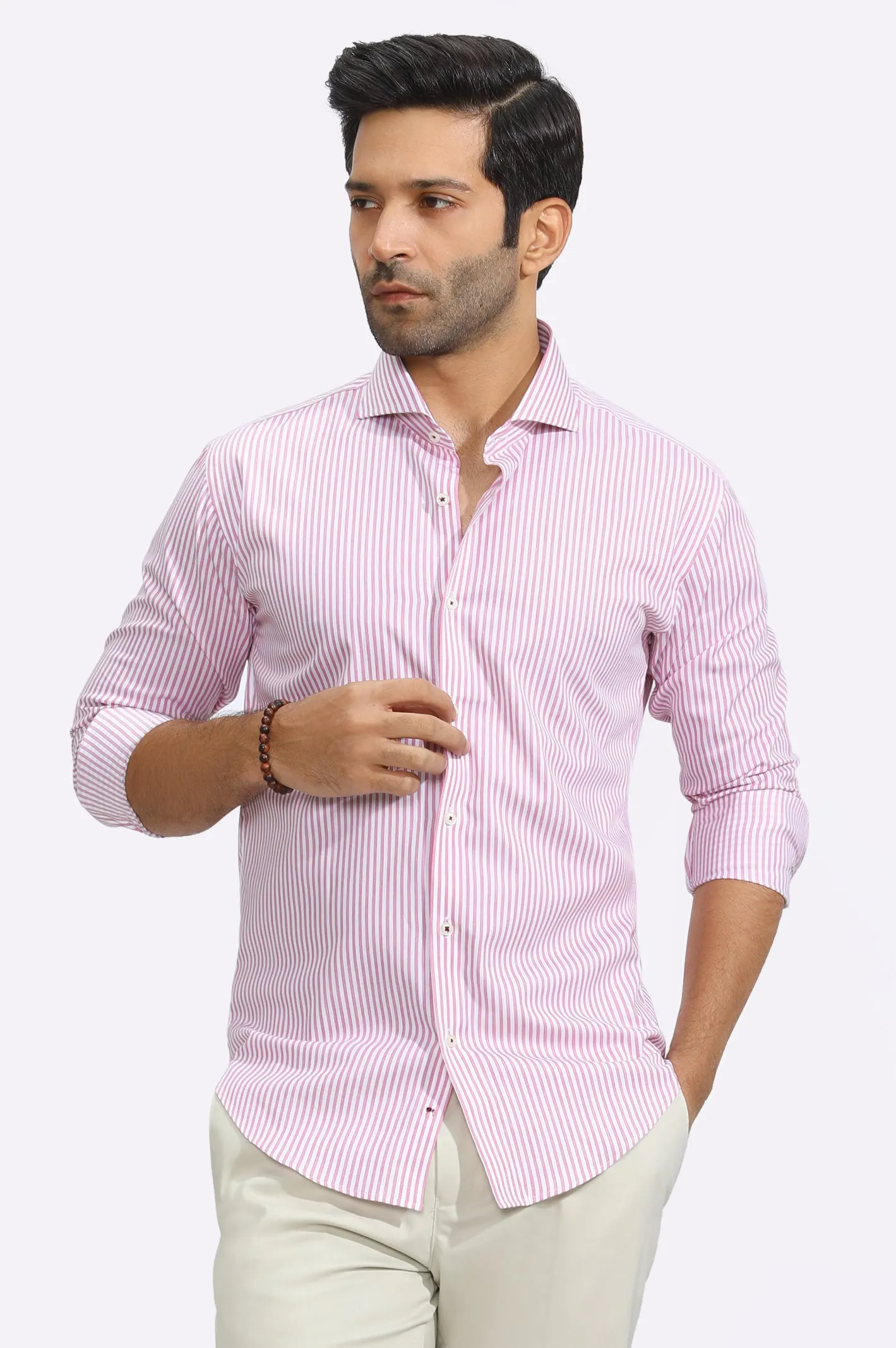 Pink Bengal Stripes Formal Shirt