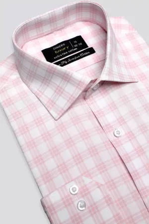 Pink Dupplin Check Formal Shirt