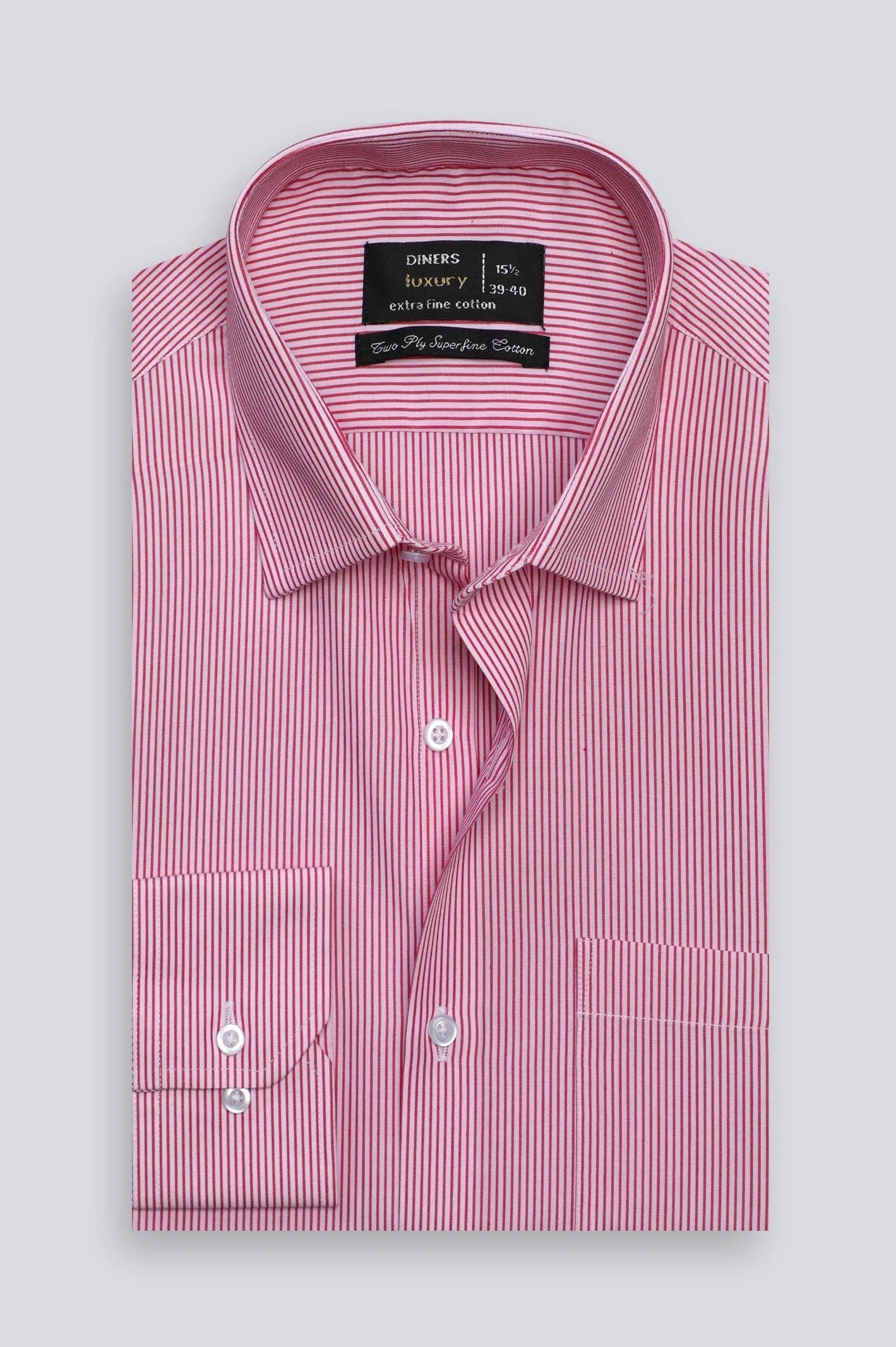 Pink Pencil Stripe Formal Shirt