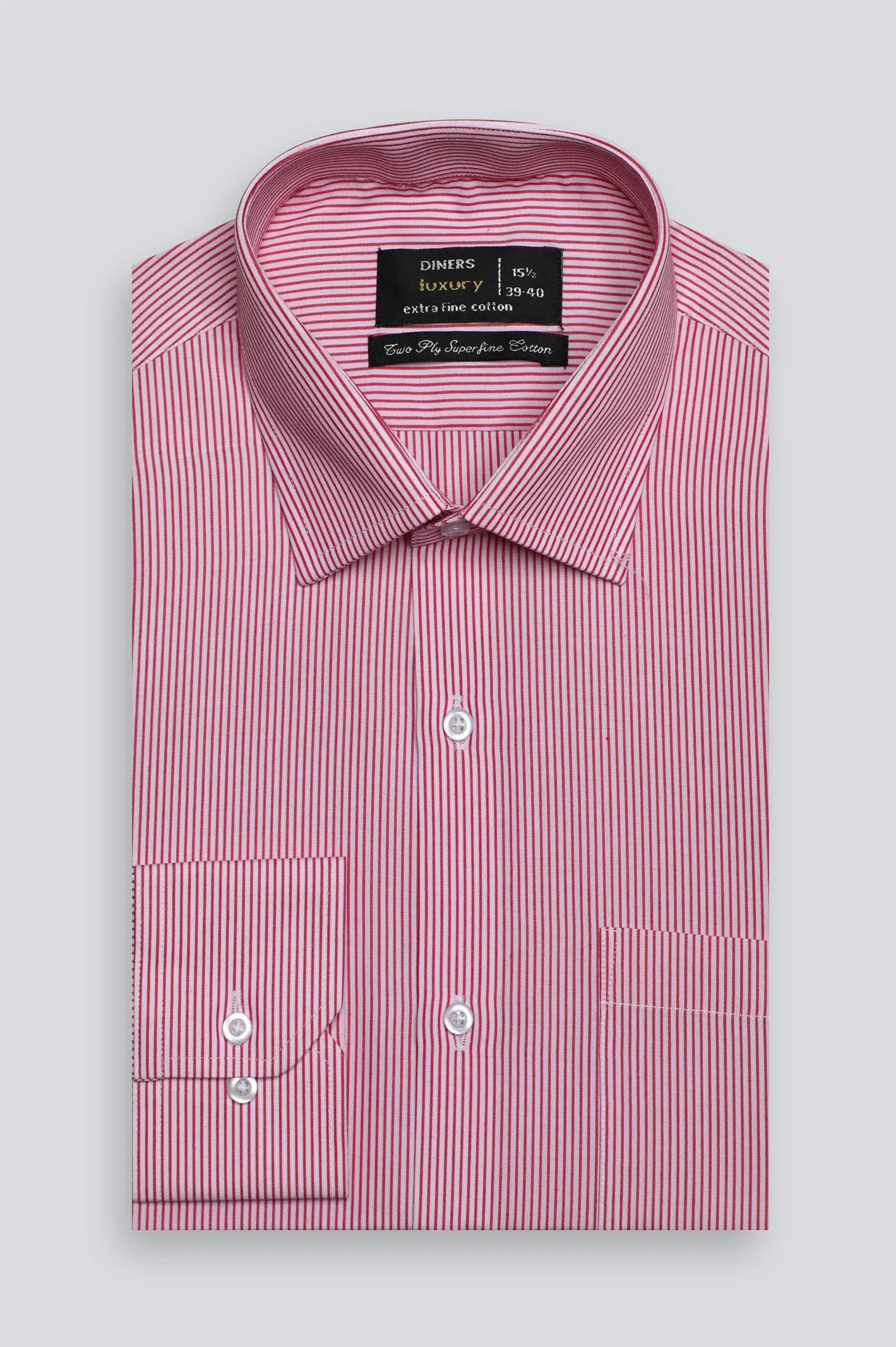 Pink Pencil Stripe Formal Shirt