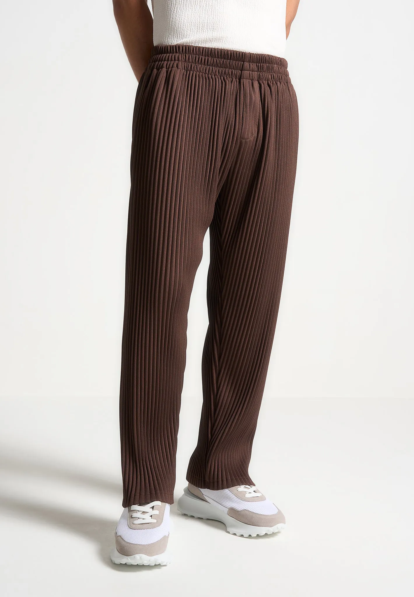 Pleated Trousers - Brown