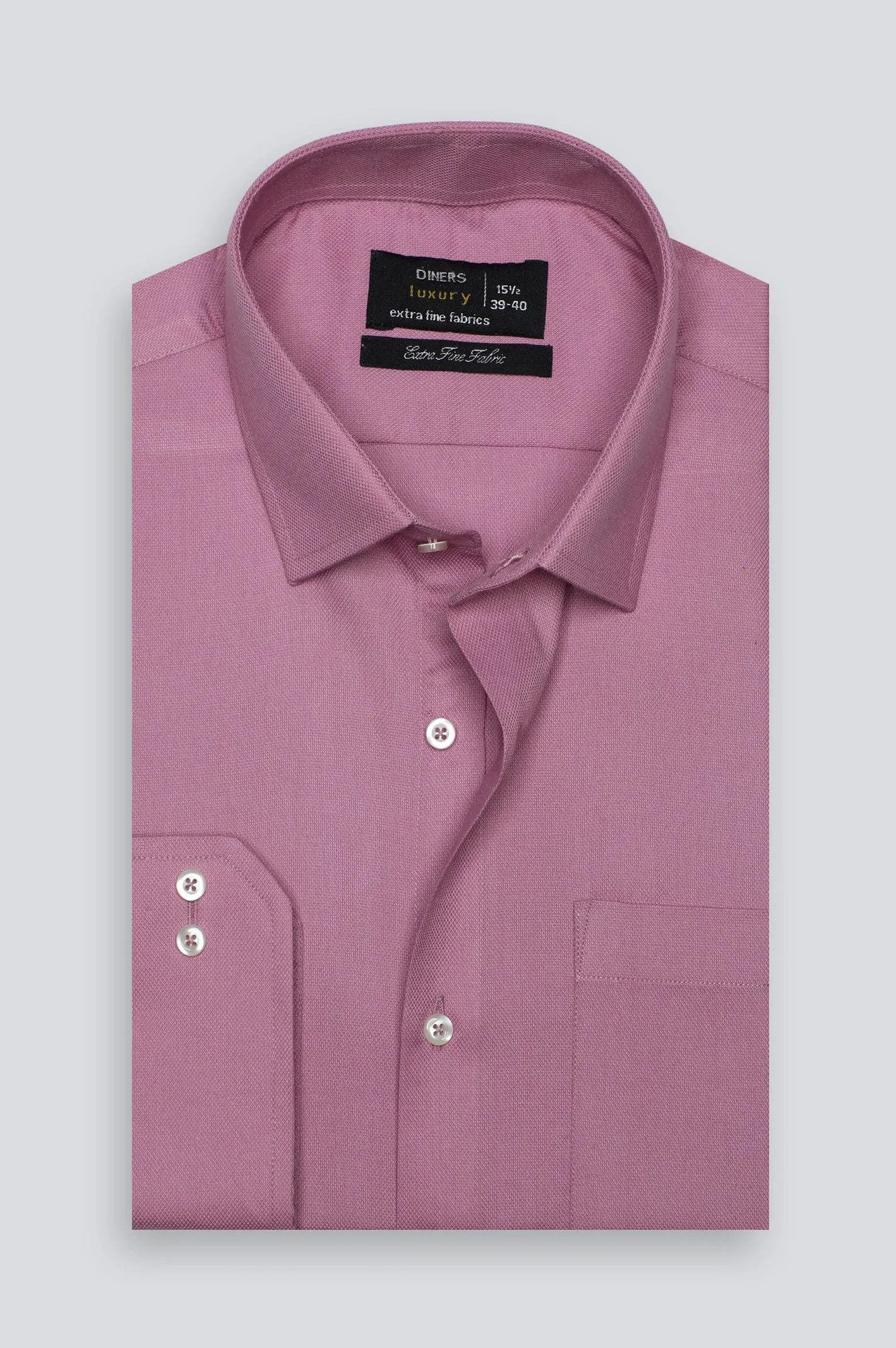 Purple Dobby Textured Formal Shirt