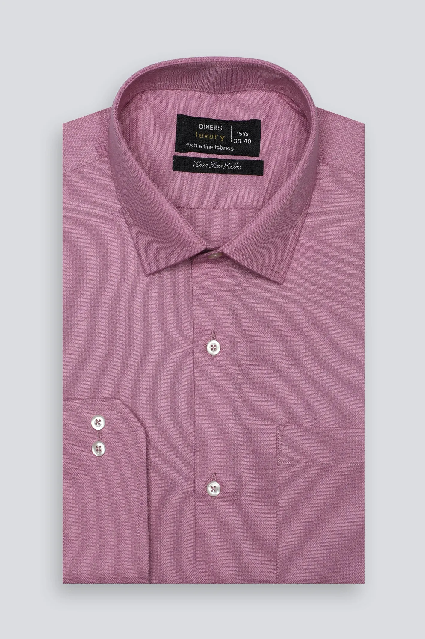 Purple Dobby Textured Formal Shirt