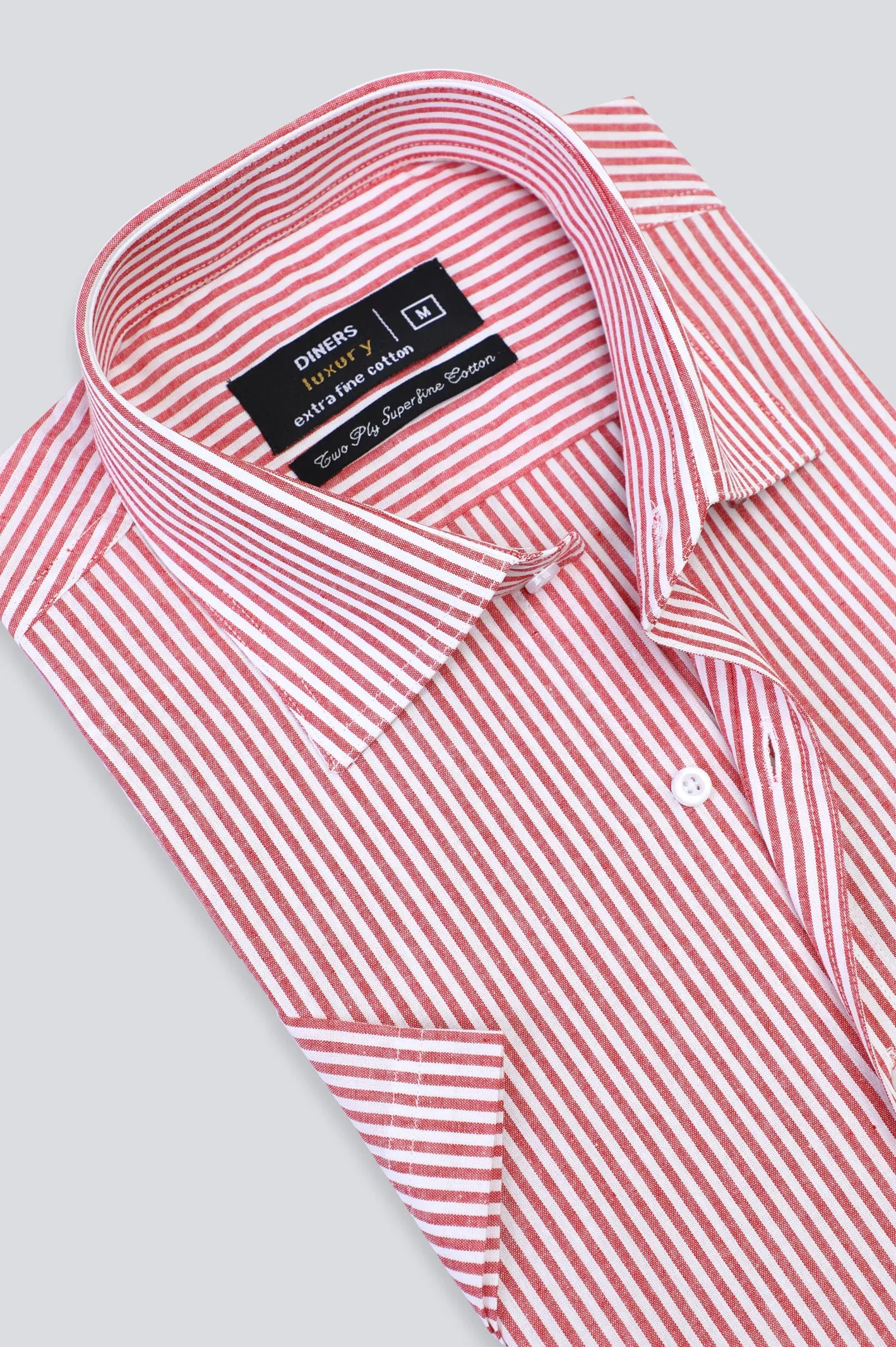 Red Stripes Formal Shirt (Half Sleeves)