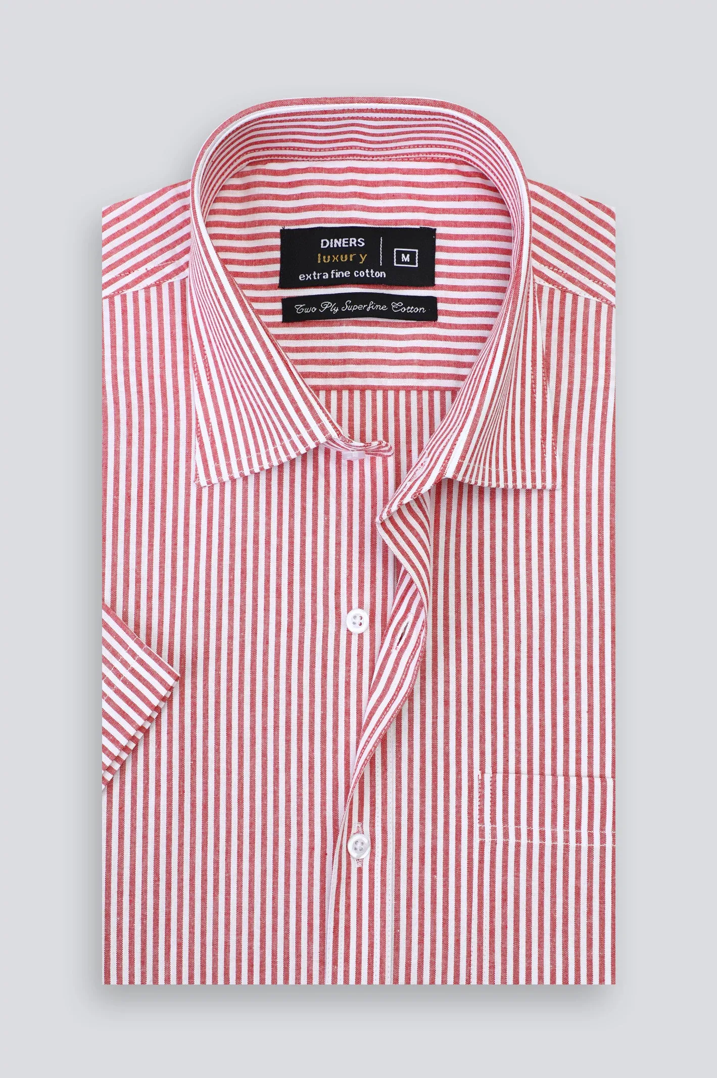 Red Stripes Formal Shirt (Half Sleeves)