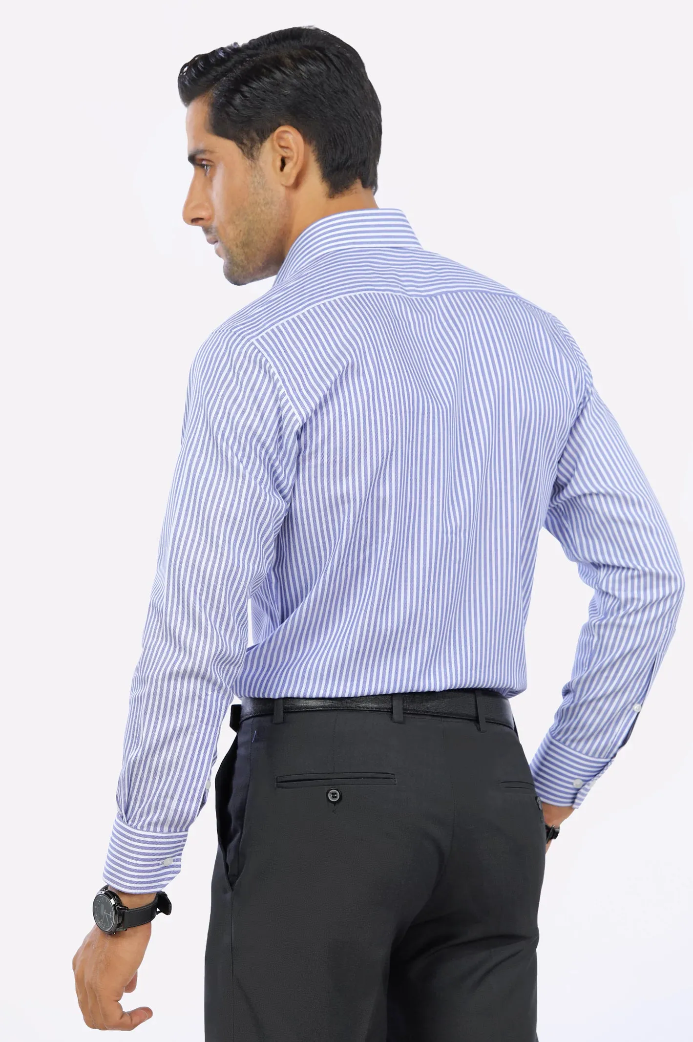 Royal Blue Bengal Stripes Formal Shirt