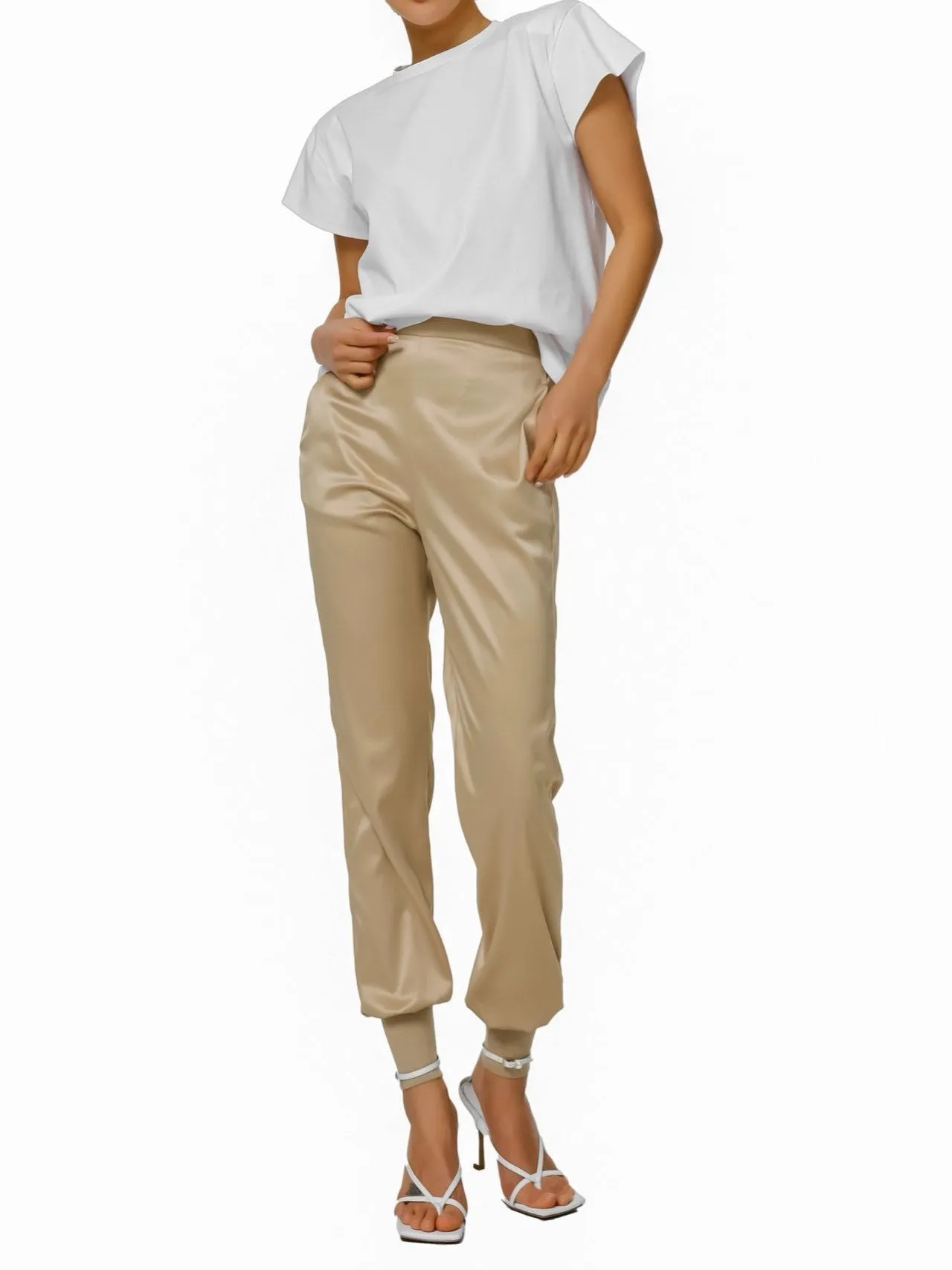 SATIN JOGGER TROUSERS