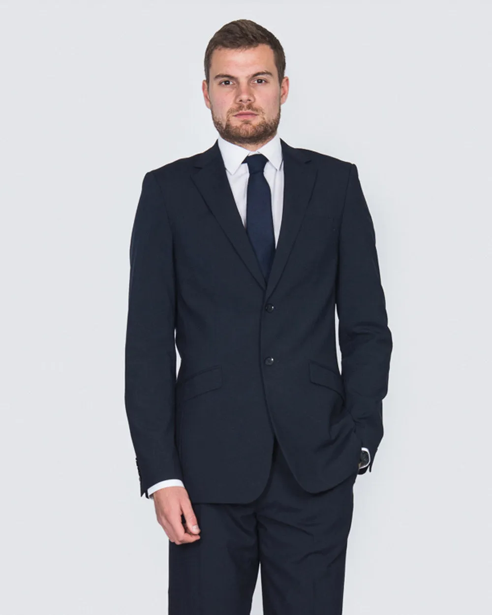 Skopes Regular Fit Wool Tall Suit (navy)