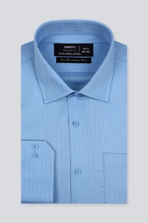 Sky Blue Pinstripe Formal Shirt