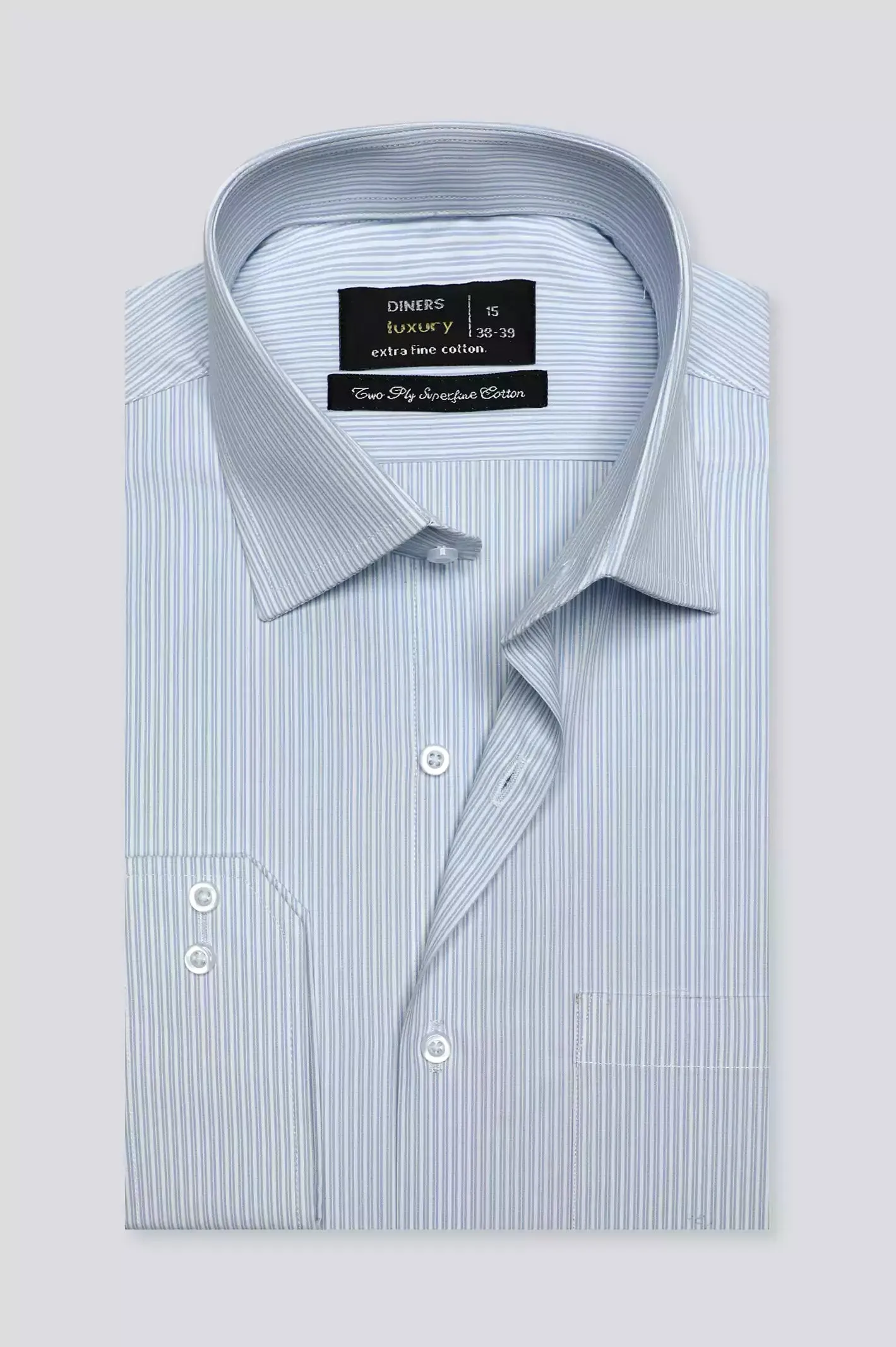 Sky Blue Shadow Stripes Formal Shirt