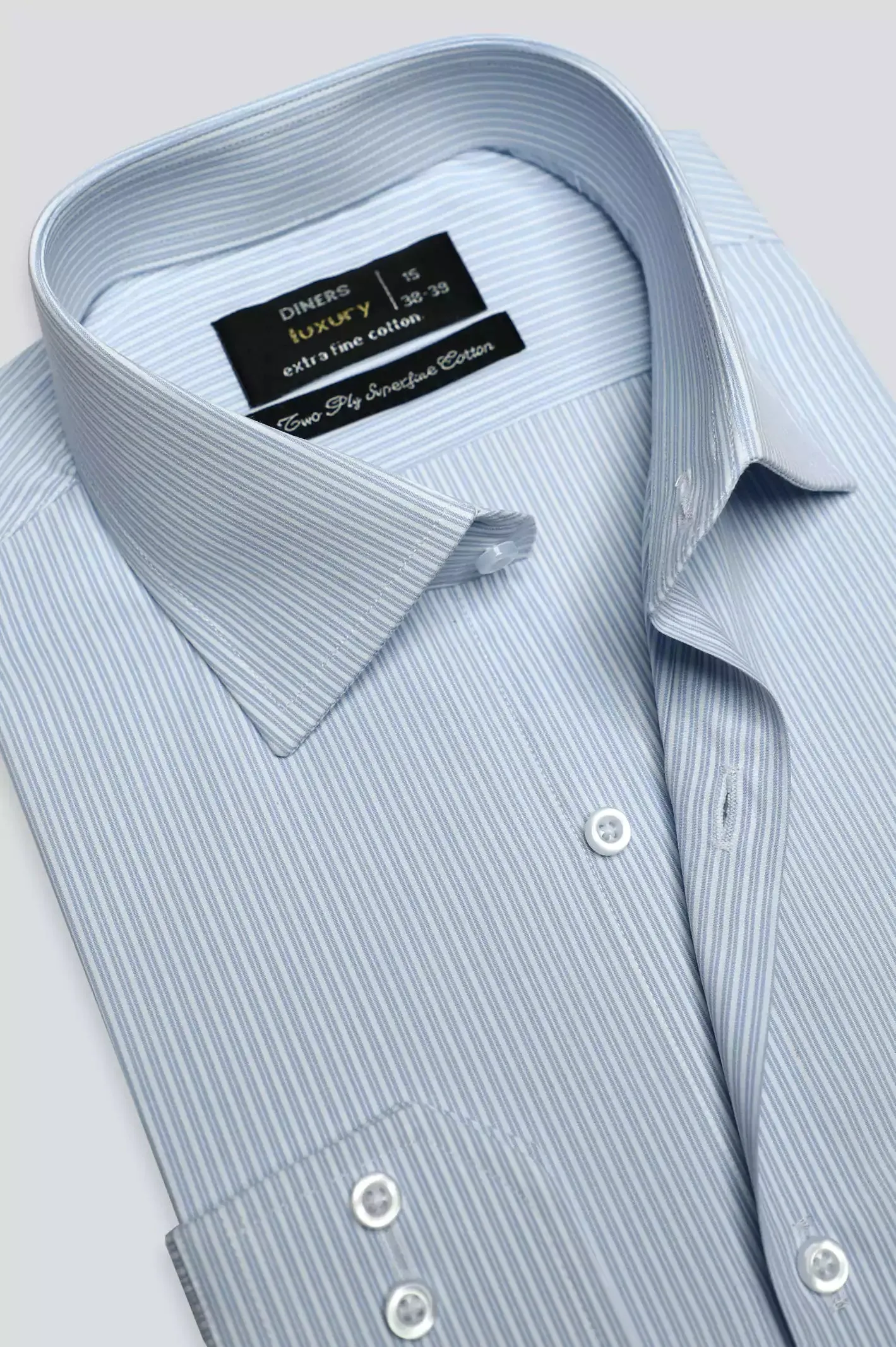 Sky Blue Shadow Stripes Formal Shirt