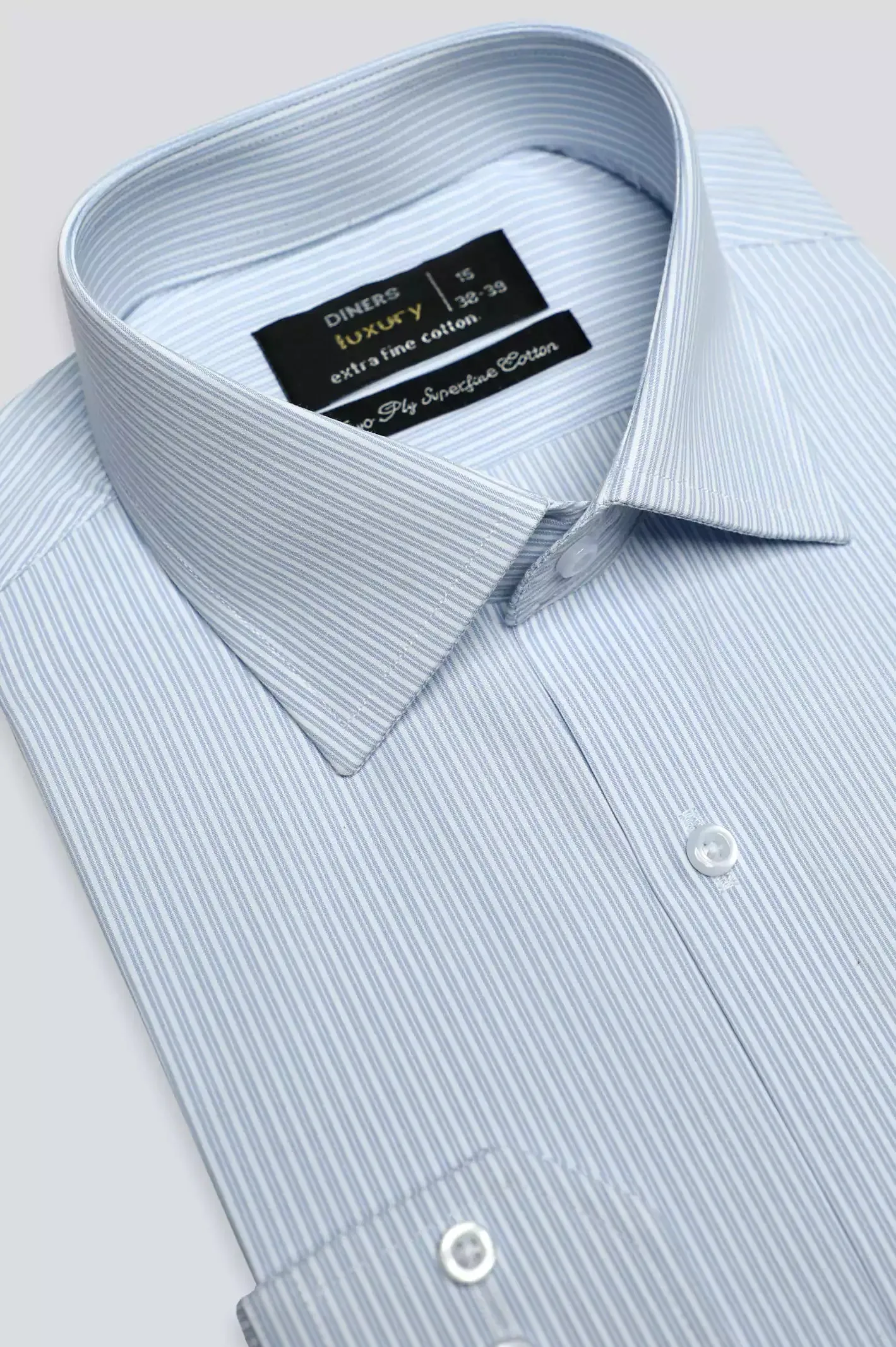 Sky Blue Shadow Stripes Formal Shirt