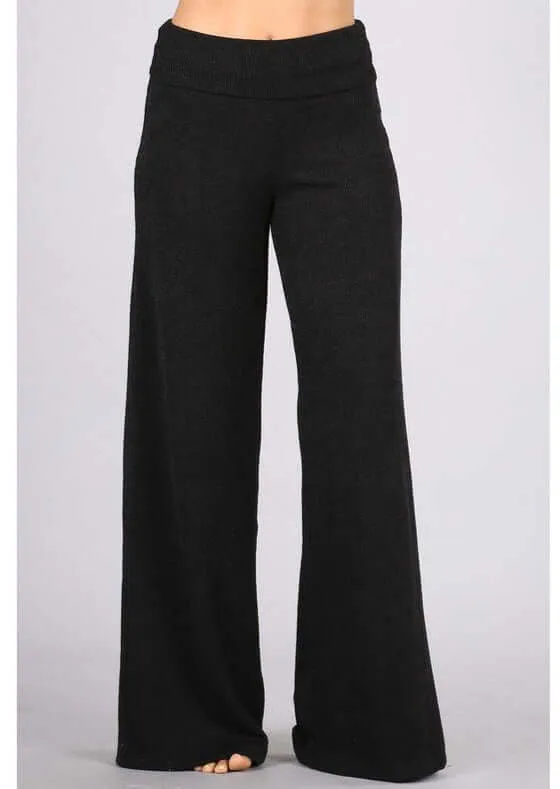 Sleek Hacci Mélange Sweater Knit Pants Made in USA - CLEARANCE FINAL SALE