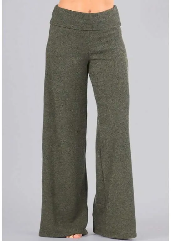 Sleek Hacci Mélange Sweater Knit Pants Made in USA - CLEARANCE FINAL SALE