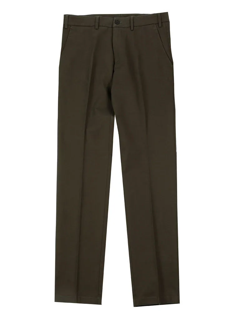 Slim Fit Chino Trousers – Olive Green