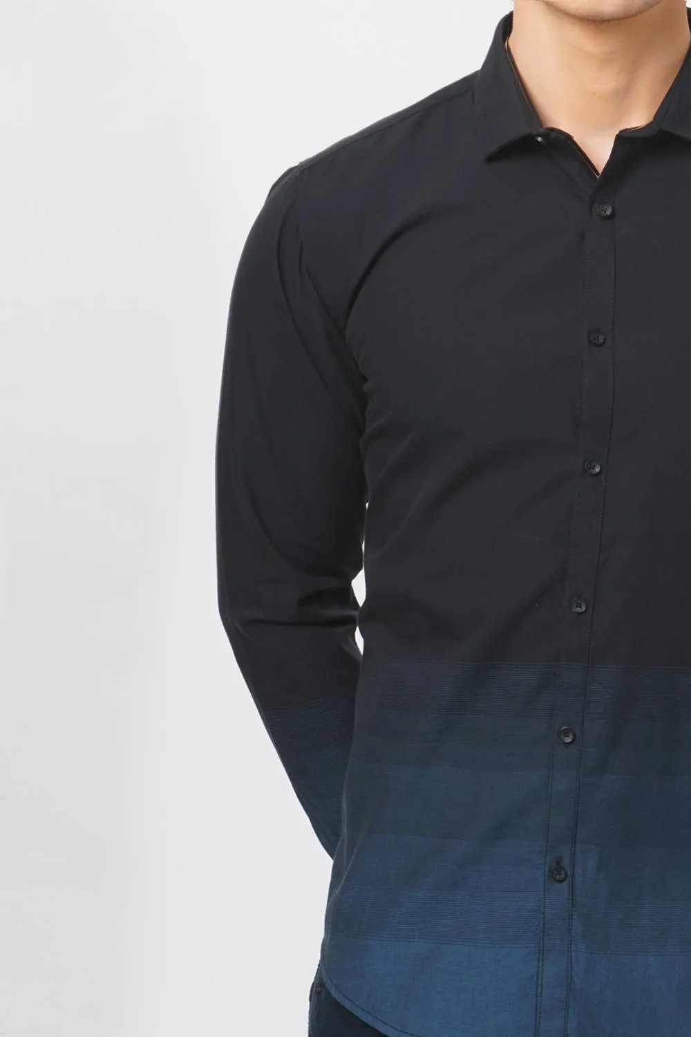 Slim Fit Grading Engineered Stripe Shirt