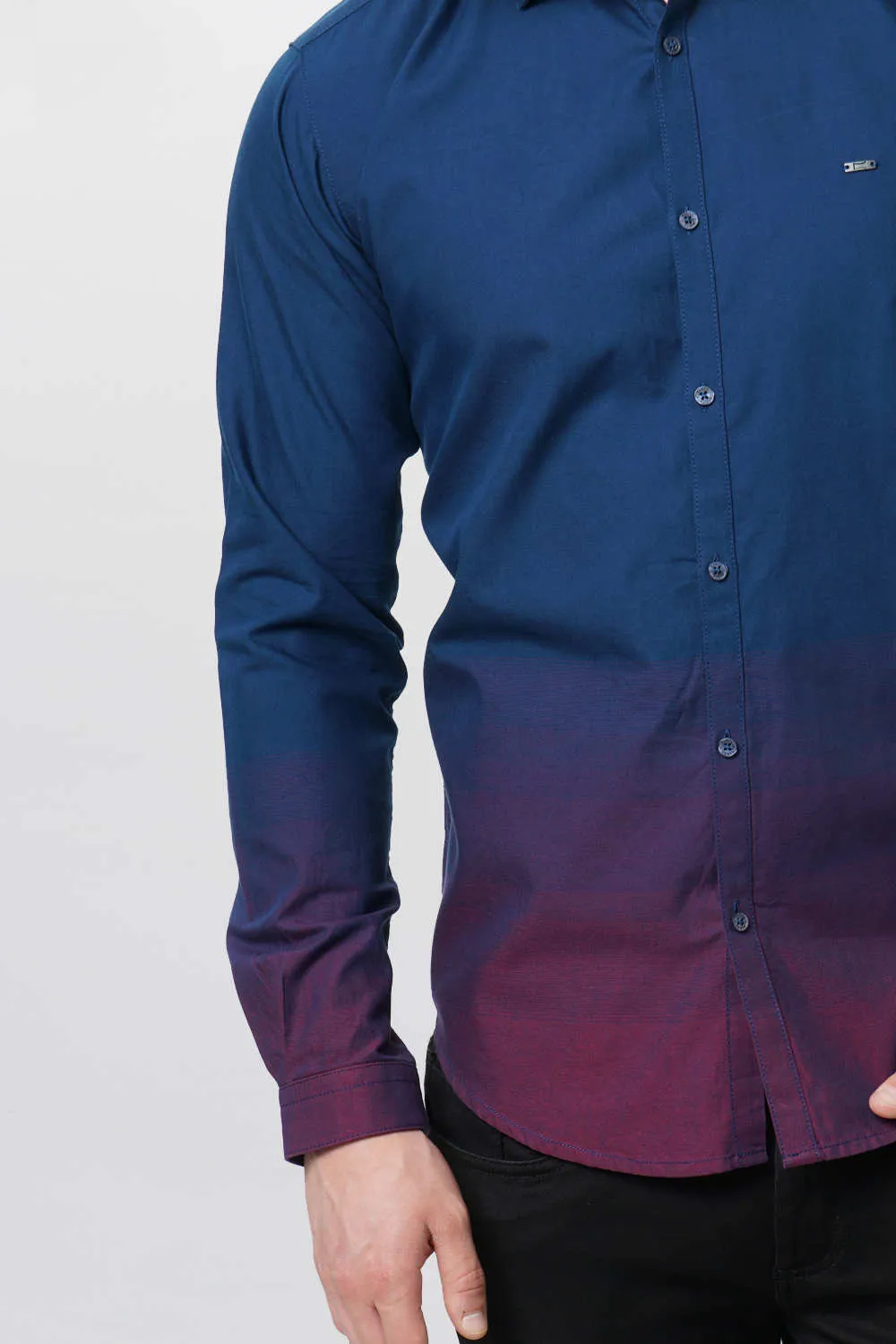 Slim Fit Grading Engineered Stripe Shirt