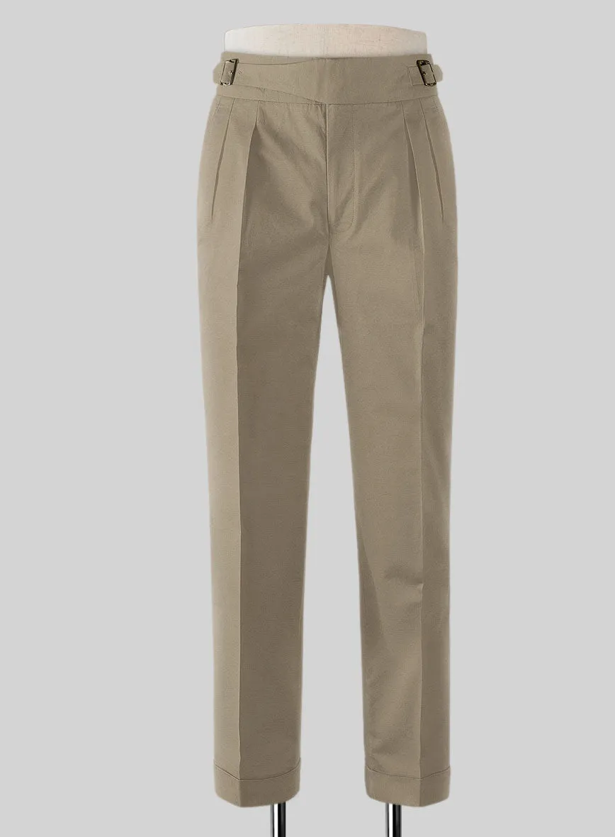 Stretch Summer Khaki Chino Gurkha Trousers