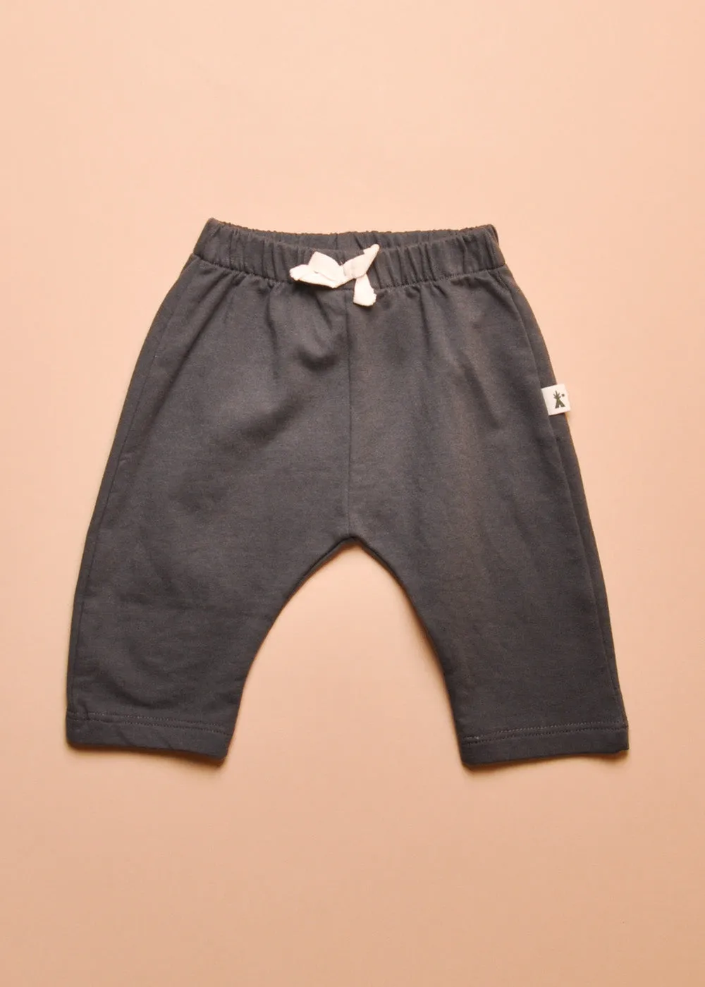 STRETCHY PULL-UP PANTS - CHARCOAL