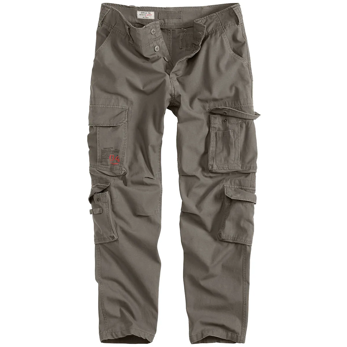 Surplus Airborne Slim Fit Cargo Trousers Olive Green