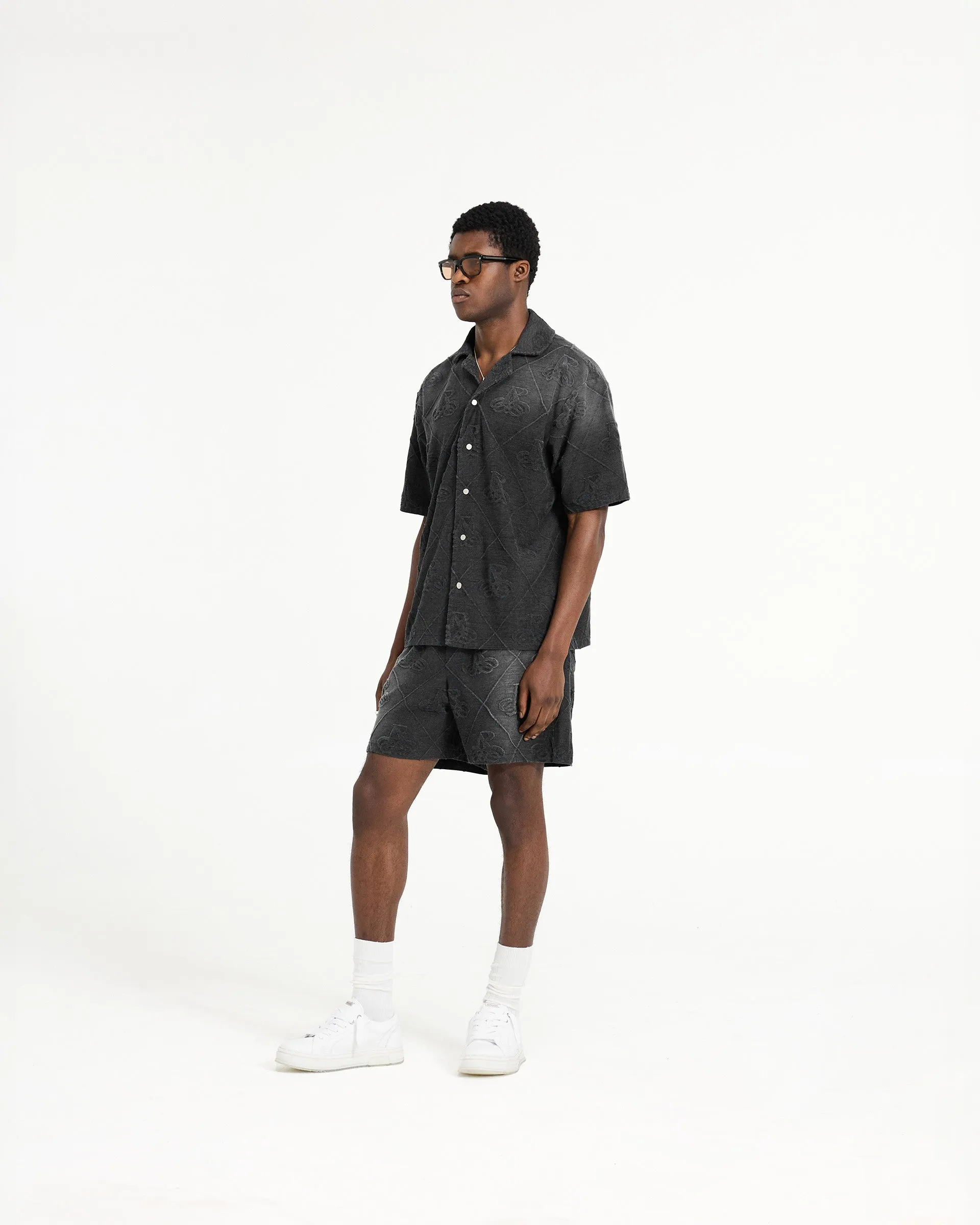 Towelling Short - Jet Black