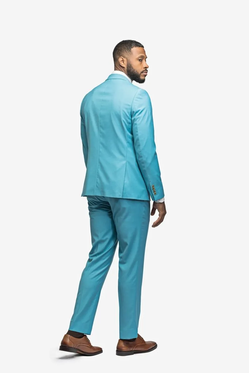 Turquoise 2 Button Suit