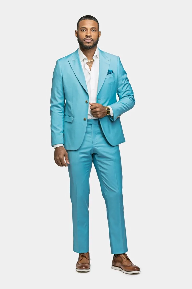 Turquoise 2 Button Suit