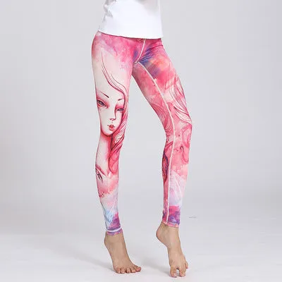 Twelve constellation printed yoga women's tight-fitting quick-drying stretch bottoming leisure running sports outdoor fitness pants