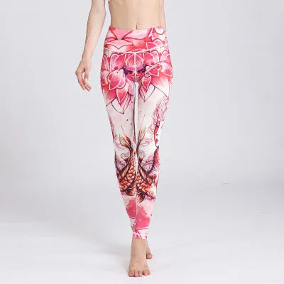 Twelve constellation printed yoga women's tight-fitting quick-drying stretch bottoming leisure running sports outdoor fitness pants