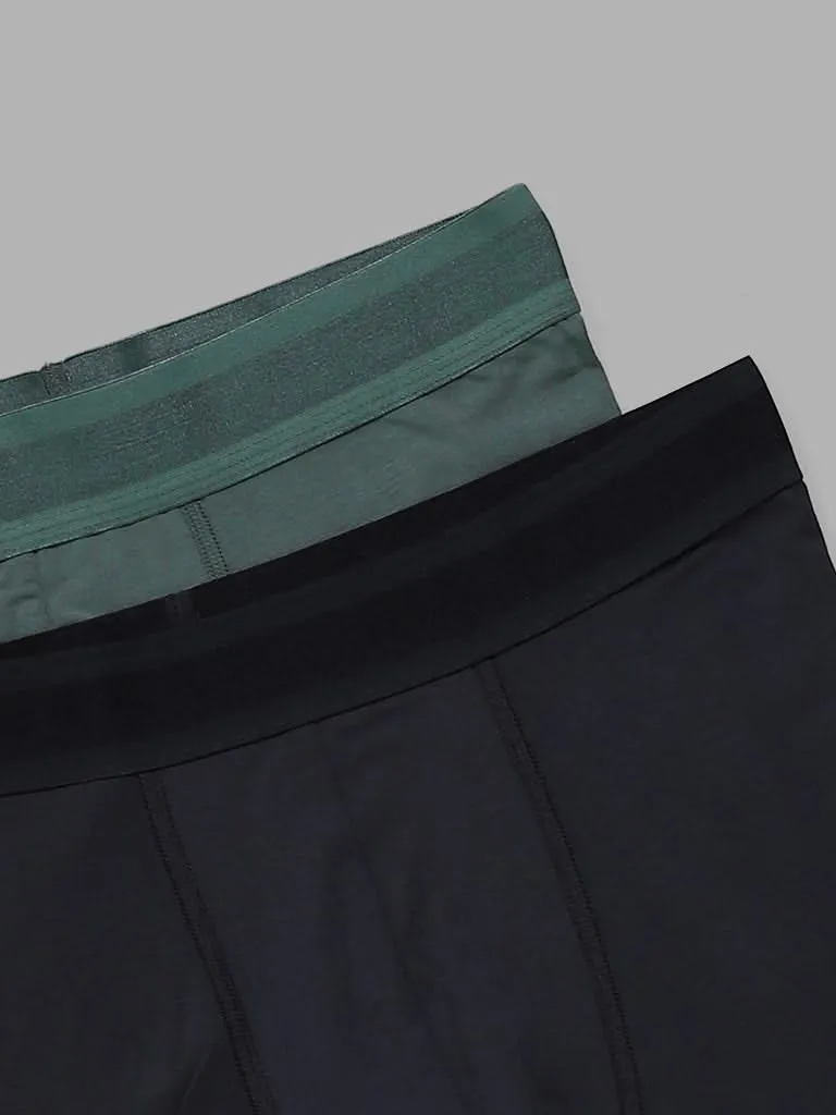 WES Lounge Slate Grey & Green Trunks - Pack of 2