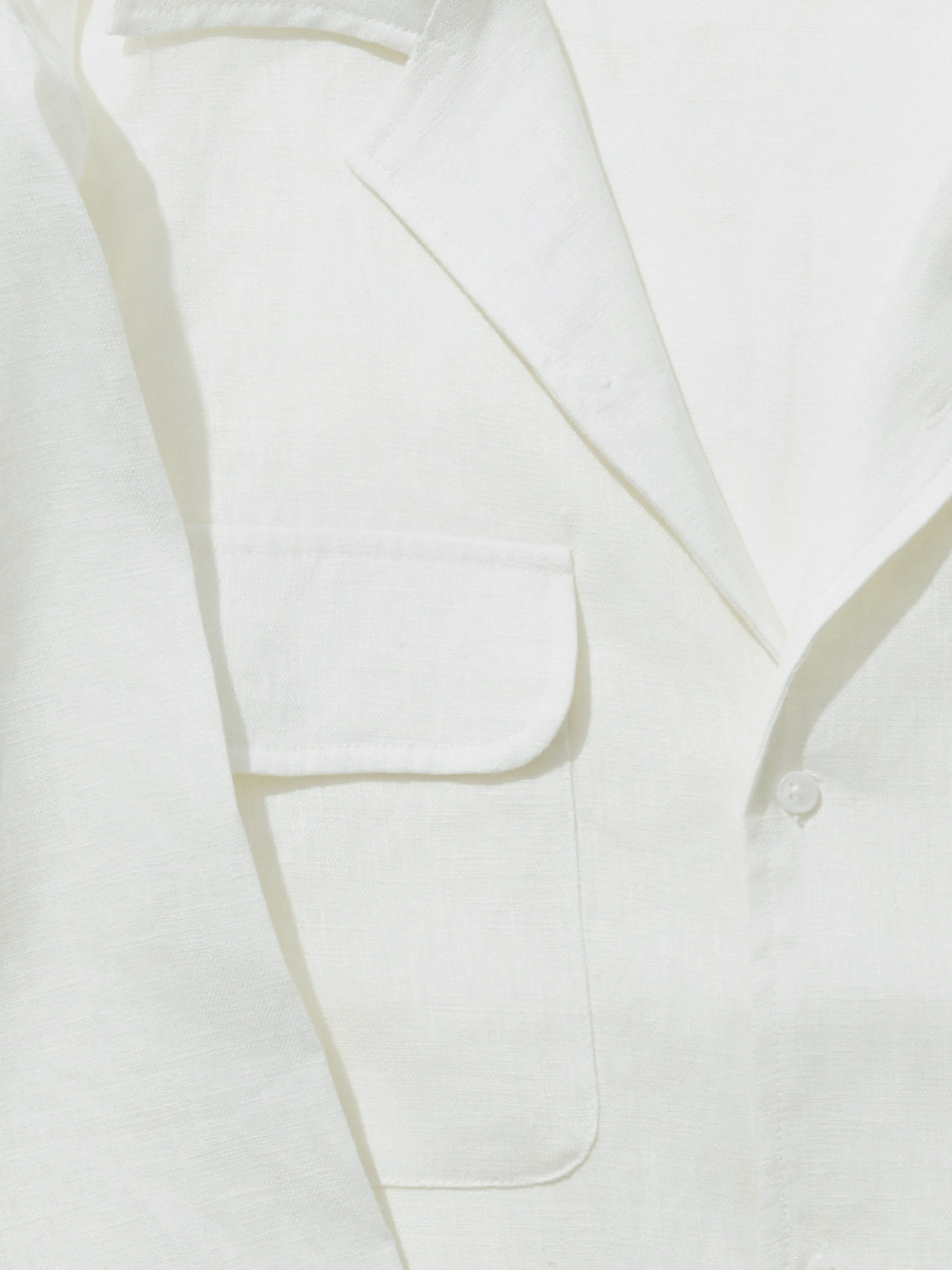 White Linen Camp Shirt