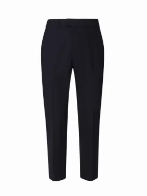 Wool Canvas Cigarette Fit Trousers